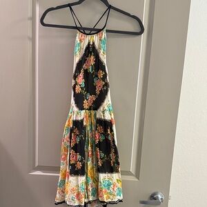 Ecote Black and Floral Dress